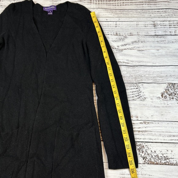 Ralph Lauren Collection Purple Label Cashmere Knit Open Cardigan Women's M Italy - Picture 6 of 14